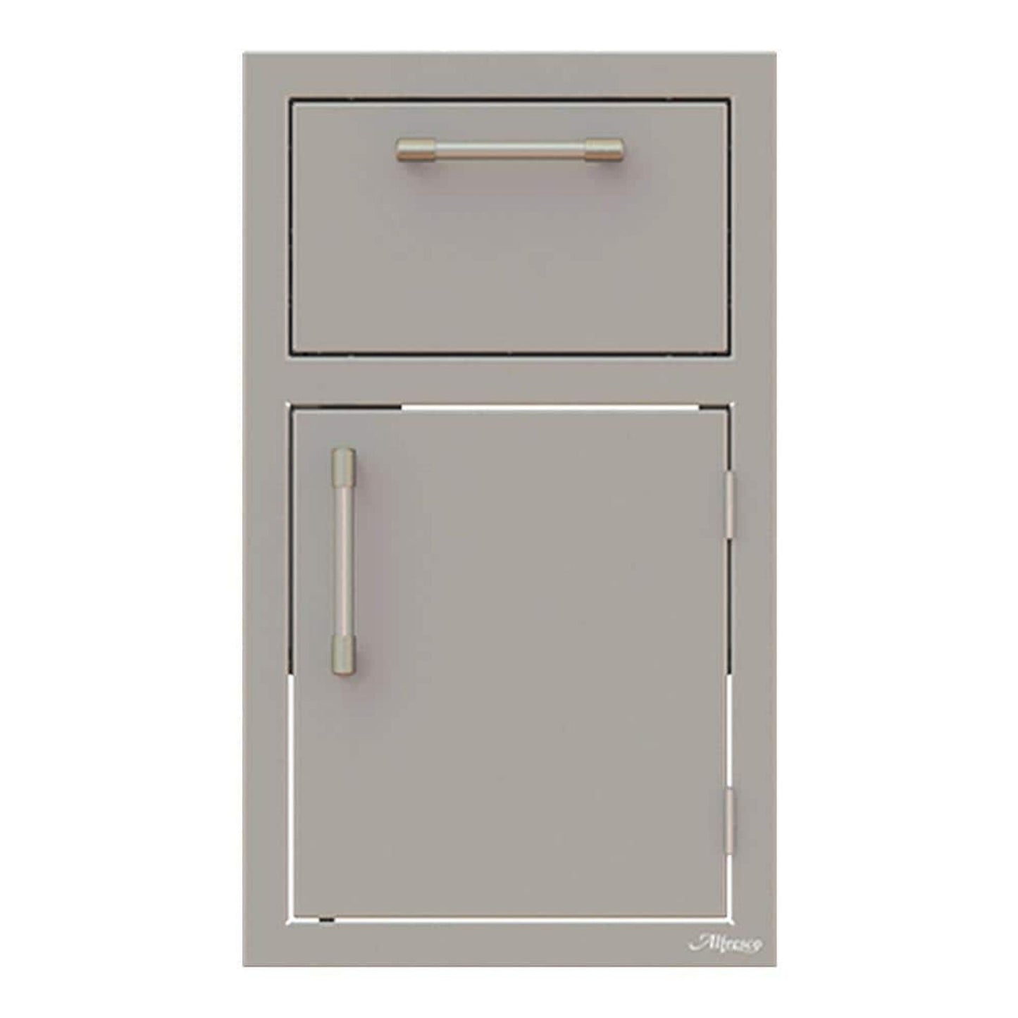 Afresco 17" Jet Black Gloss One Drawer with Door Open Right