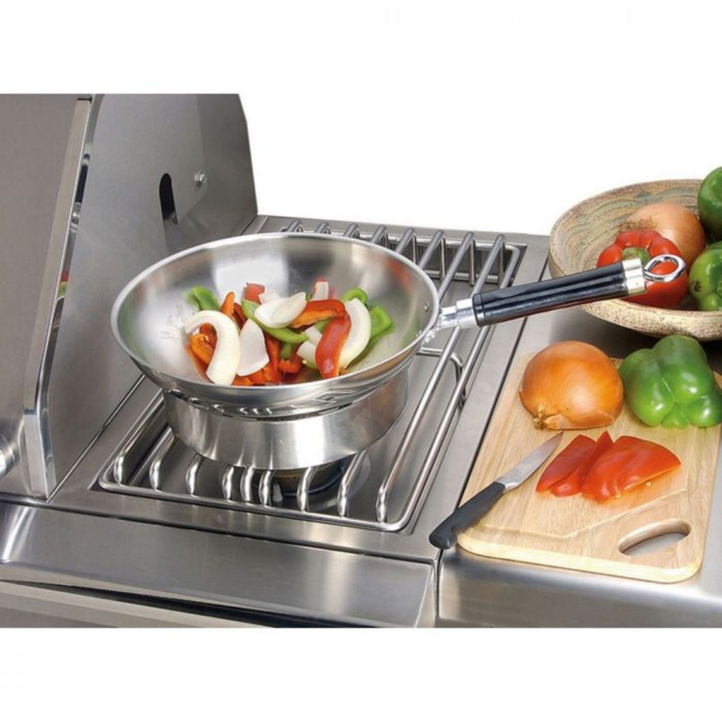 Alfresco 14" Jet Black Gloss Natural Gas Double Side Burner for Cart
