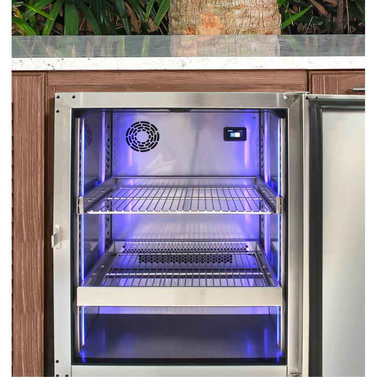 Alfresco 24" Single-Door Stainless Steel Undercounter Refrigerator