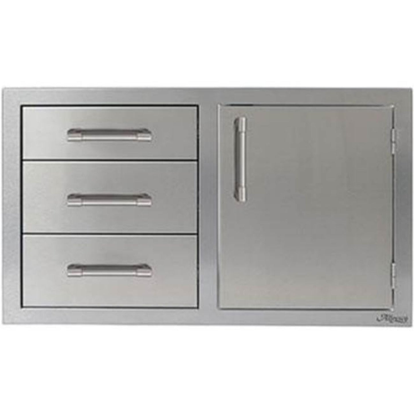 Alfresco 42" Signal White Matte Right Hinge Door Drawer Combo