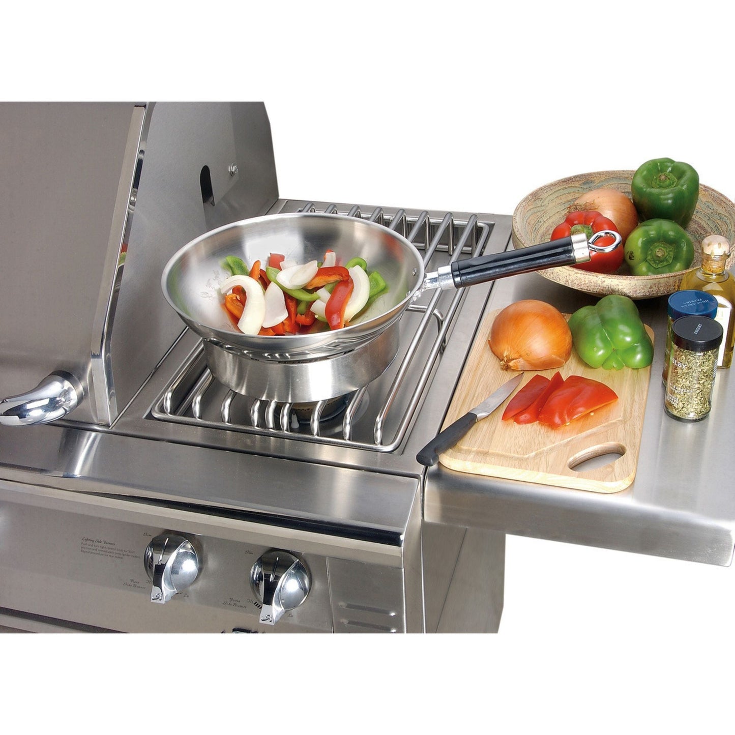 Alfresco Commercial Wok 14" Ø with Handle