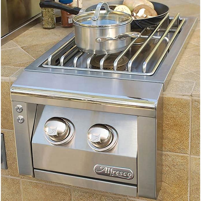 Alfresco Intelligent Professional Series 14" Raspberry Red Gloss Propane Gas Built-In Double Side Burner