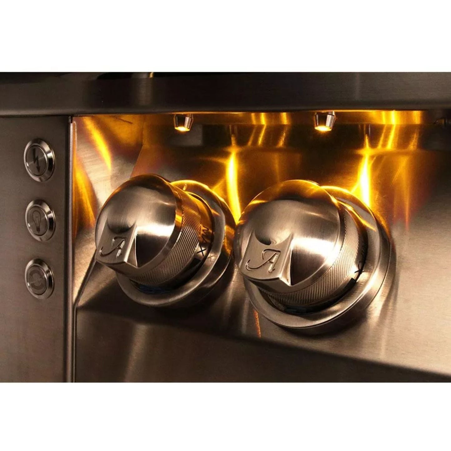 Alfresco Luxury 42" Signal White Matte SearZone™ Natural Gas Grill and Deluxe Cart - 2 Burner + 1 Sear Burner