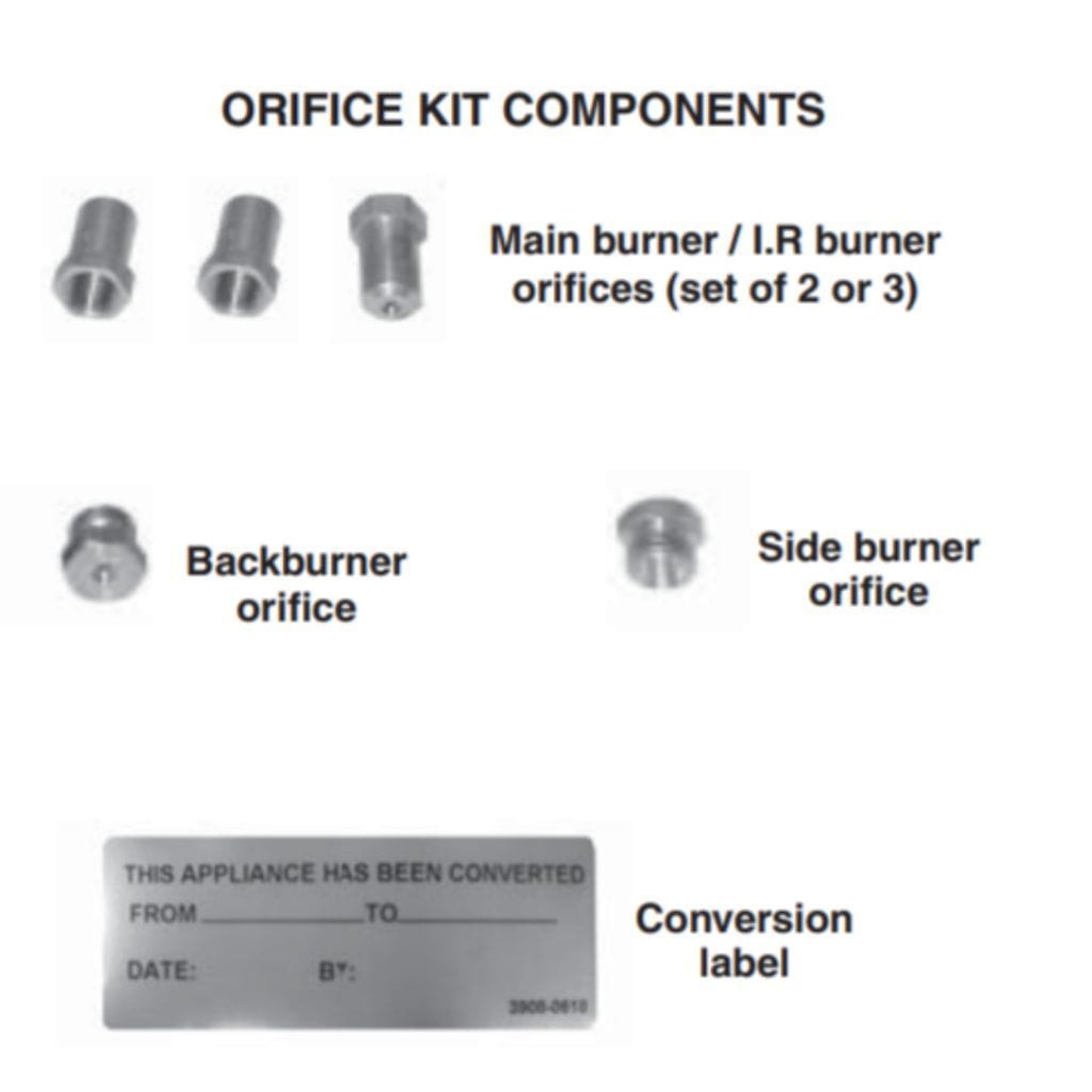 American Outdoor Grill Natural Gas Orifice Kits