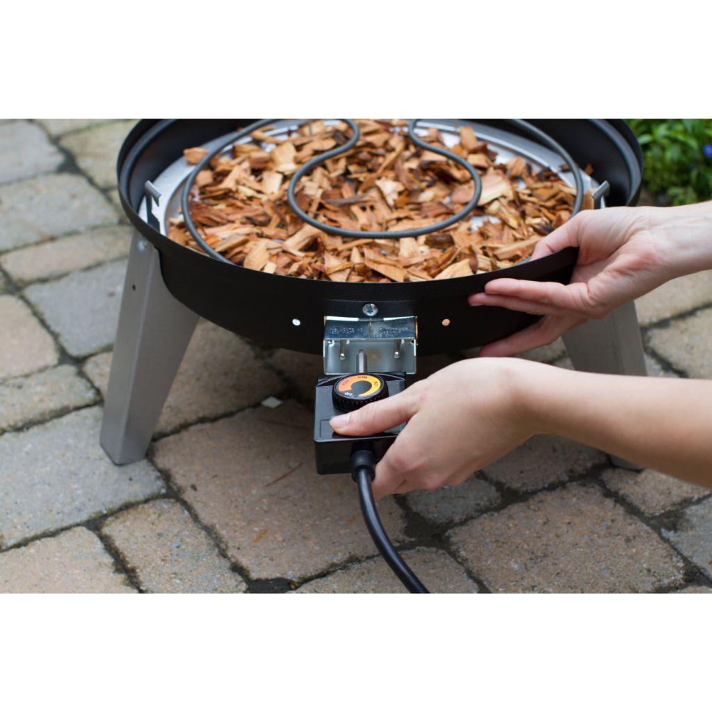 Americana 21" Black Electric 2-In-1 Electric Combo Water Smoker