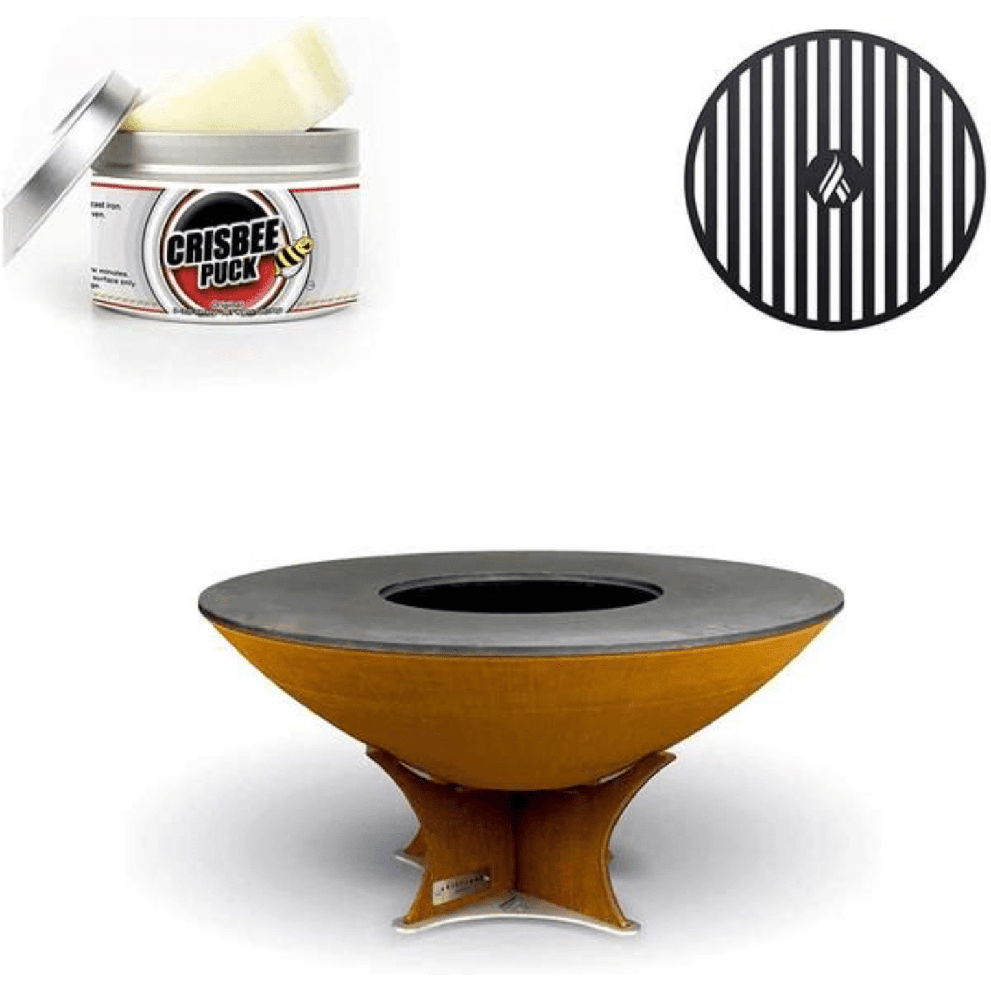 Arteflame Classic 40" Grill with a High Round Base Starter Bundle With 2 Grilling Accessories