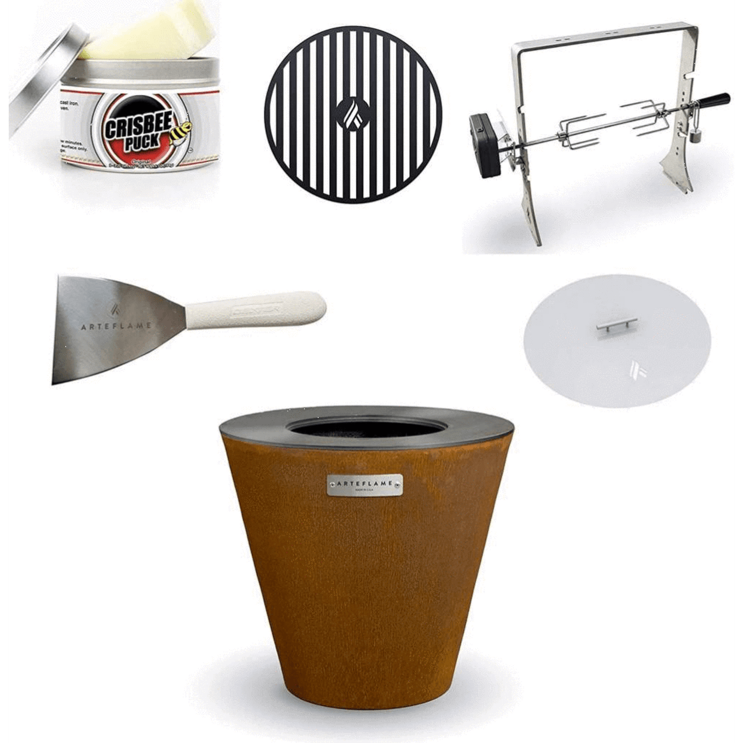 Arteflame One 20" Grill And Home Chef Bundle With 5 Grilling Accessories