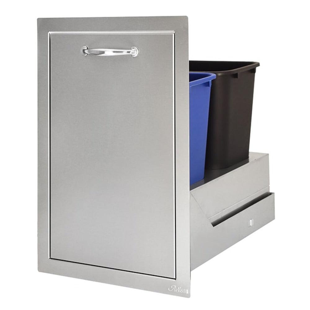 Artisan 20" Stainless Steel Roll-Out Double Trash Drawer