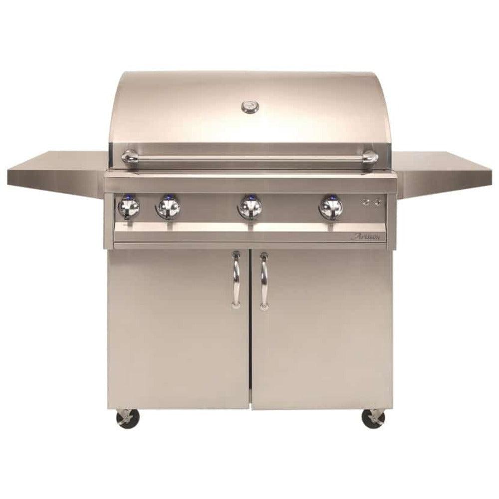 Artisan Professional Series 36" Stainless Steel Freestanding 3-Burner Propane Gas Grill with Lights and Rotisserie