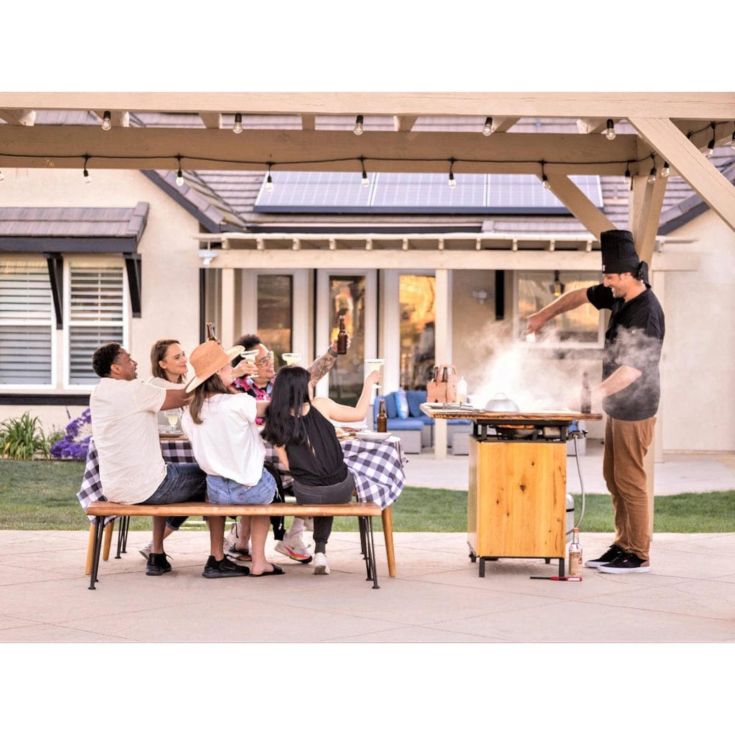 Backyard Hibachi Grill- Torched Cypress