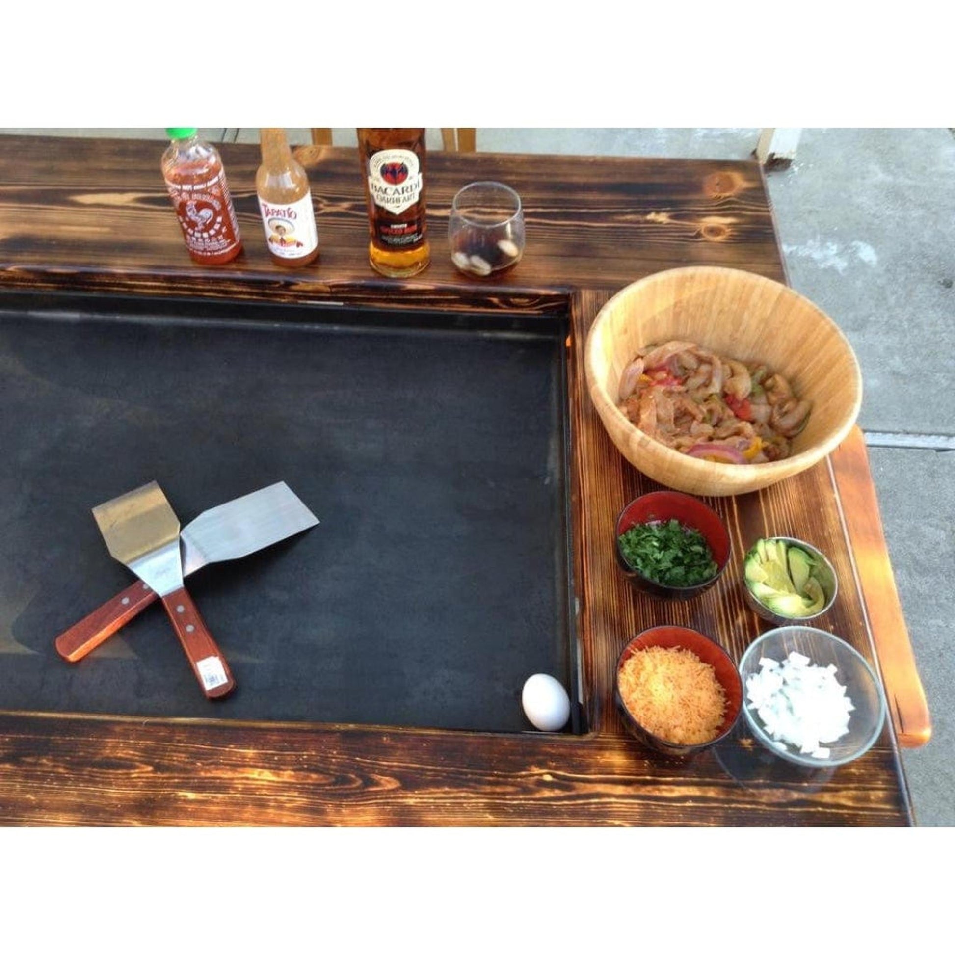 Backyard Hibachi Grill- Torched Steel