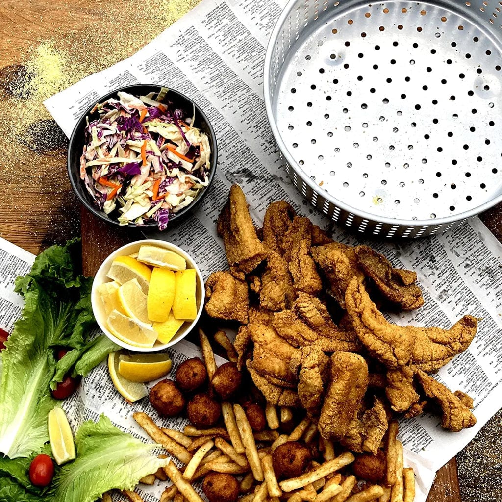 Bayou Classic 10-Quart Aluminum Fry Pot w/ Basket