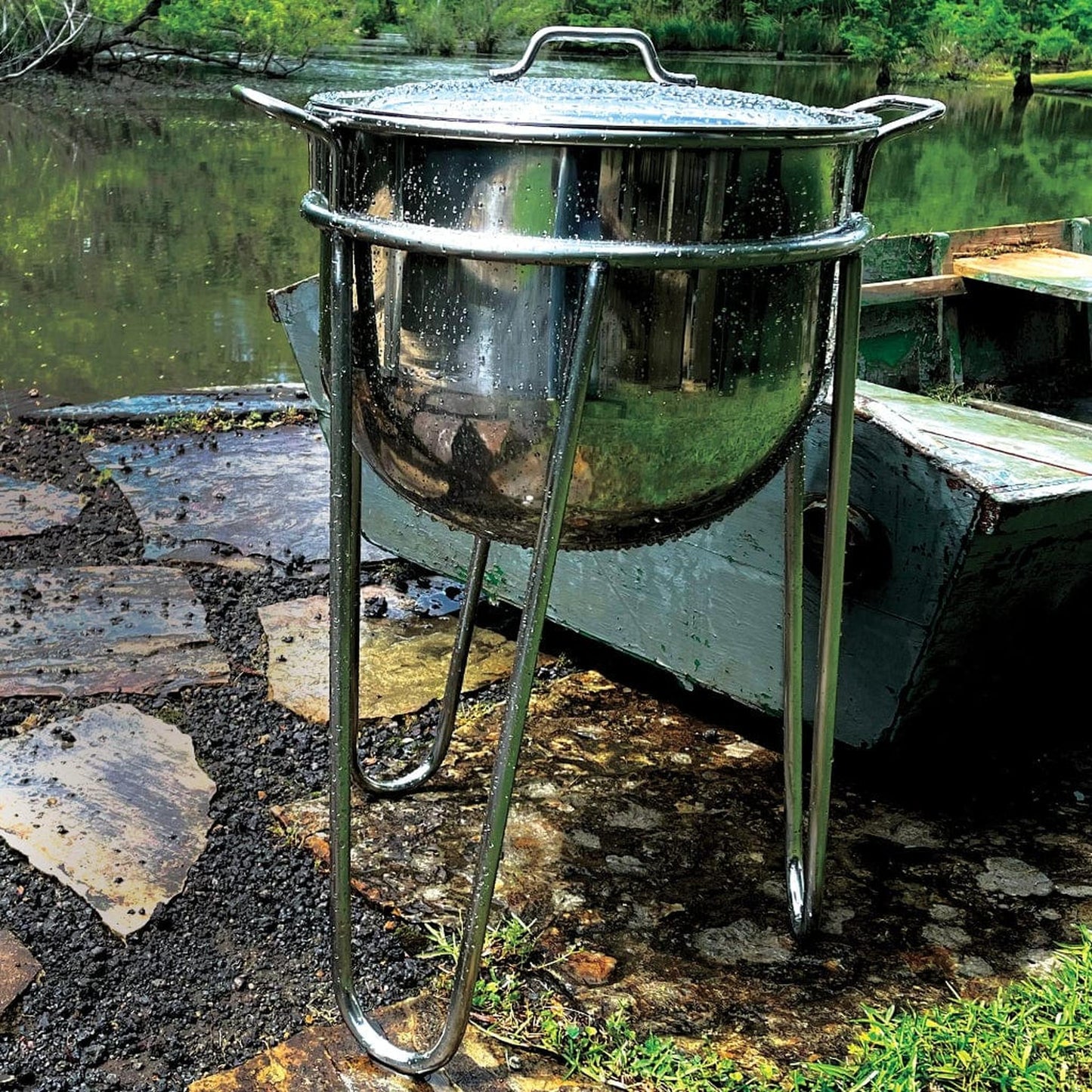 Bayou Classic 15-Gallon Stainless Steel Kettle w/ Stand