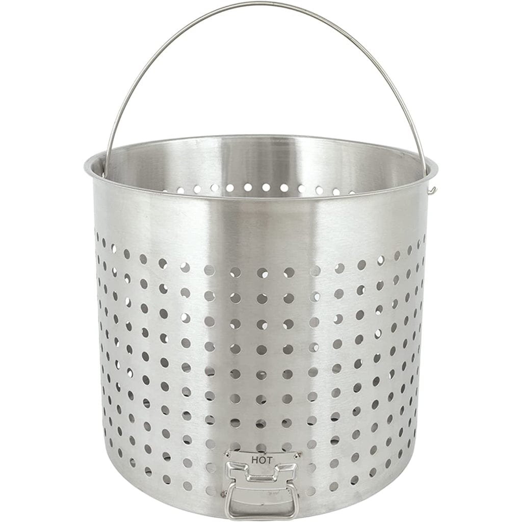 Bayou Classic 62-Quart Stainless Steel Stock Pot and Basket in the