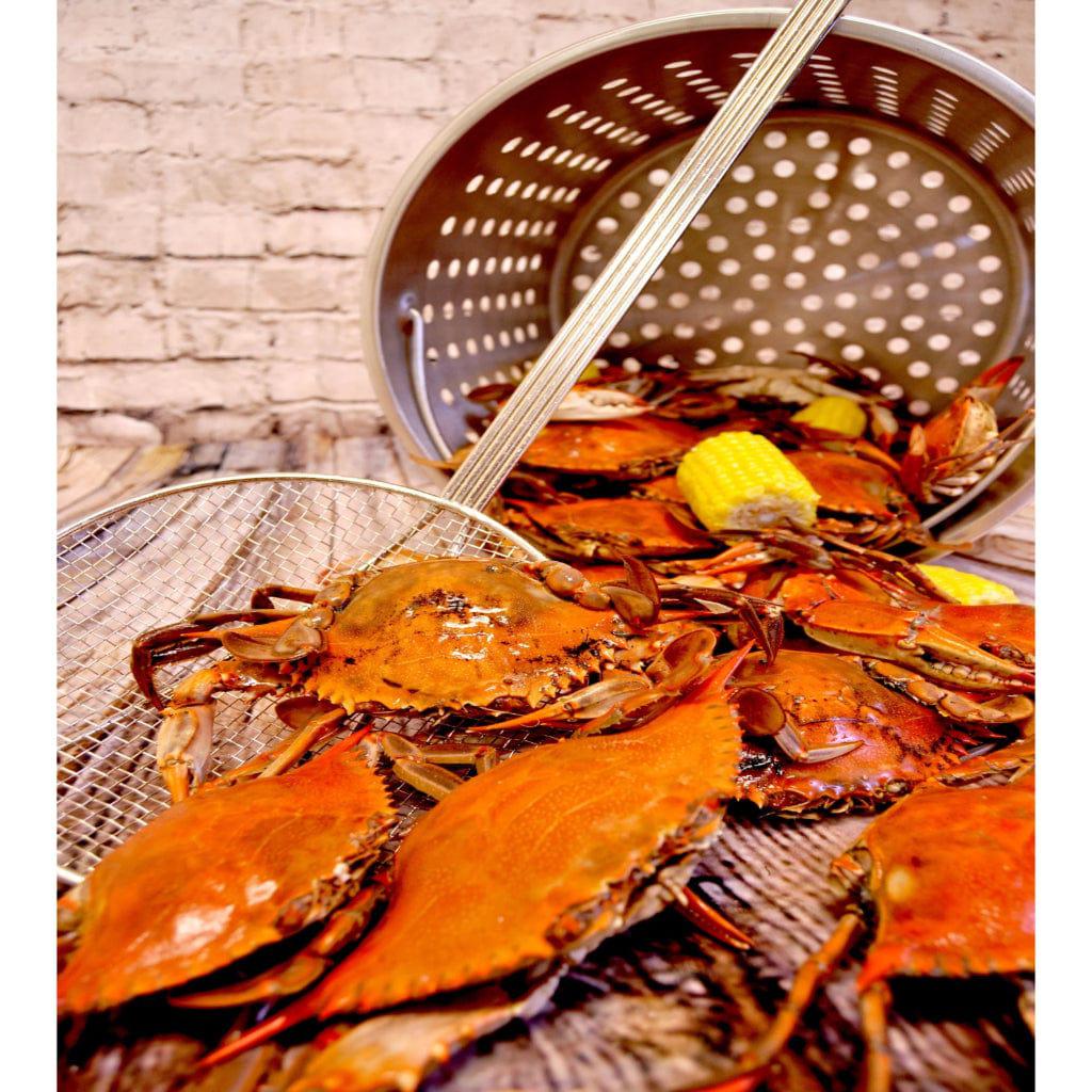 Bayou Classic 36-Quart Stainless Stockpot w/ Lid & Basket
