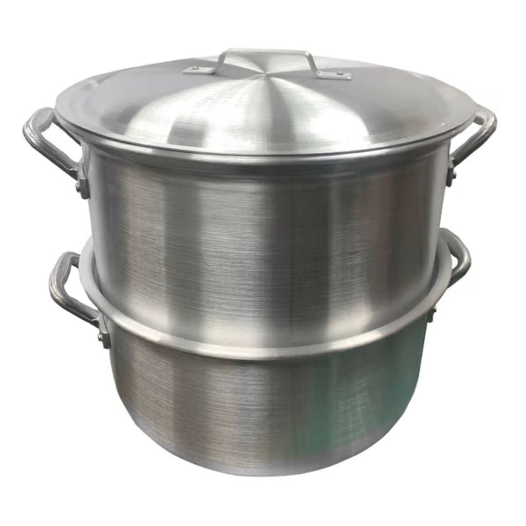 Stock-Pot 12 Qt Aluminum Steam-Pot with Steamer Rack Tamales Heavy