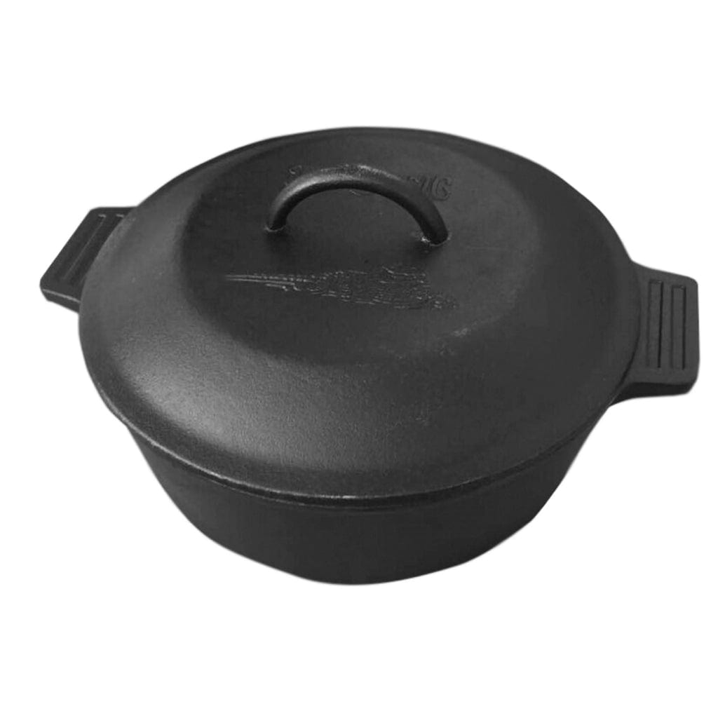 Bayou Classic 1 Quart Cast Iron Covered Sauce Pot with Self-Basting Lid,  Black