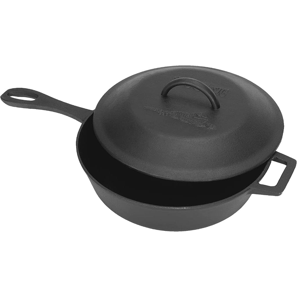 Bayou Classic 20-in Cast Iron Skillet with Helper Handles, Black, Oven  Safe, Transfers and Retains Heat Evenly in the Cooking Pans & Skillets  department at