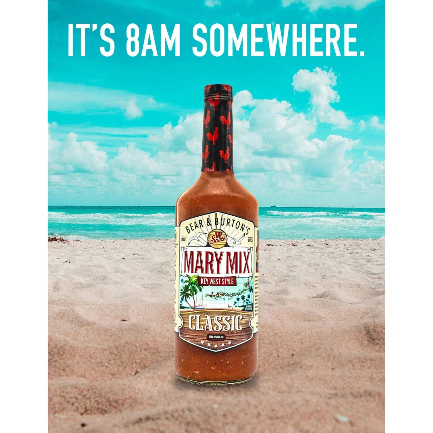 Bear & Burtons Bloody Mary Mix Key West Style W Sauce - 32 OZ