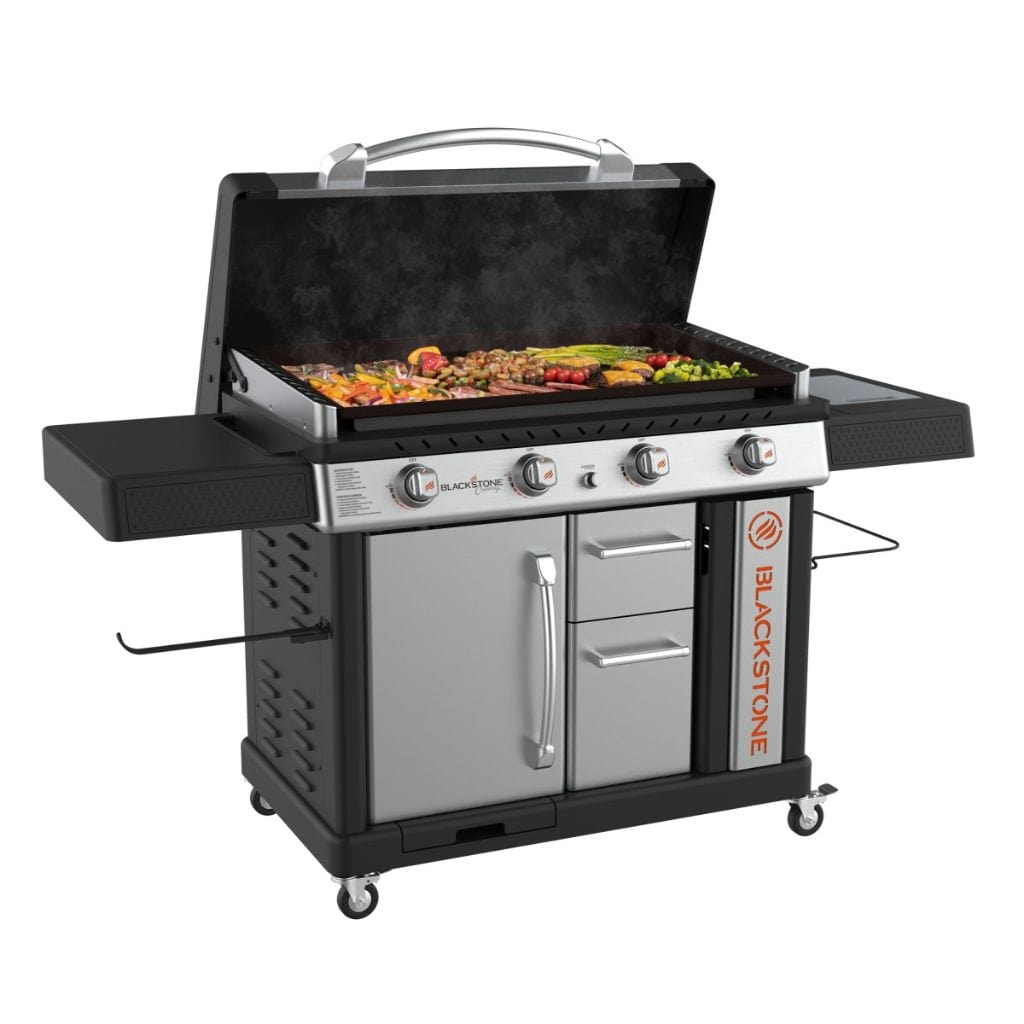 Blackstone 36 Culinary Griddle with Hood 4-Burner Liquid Propane Flat Top  Grill in the Flat Top Grills department at