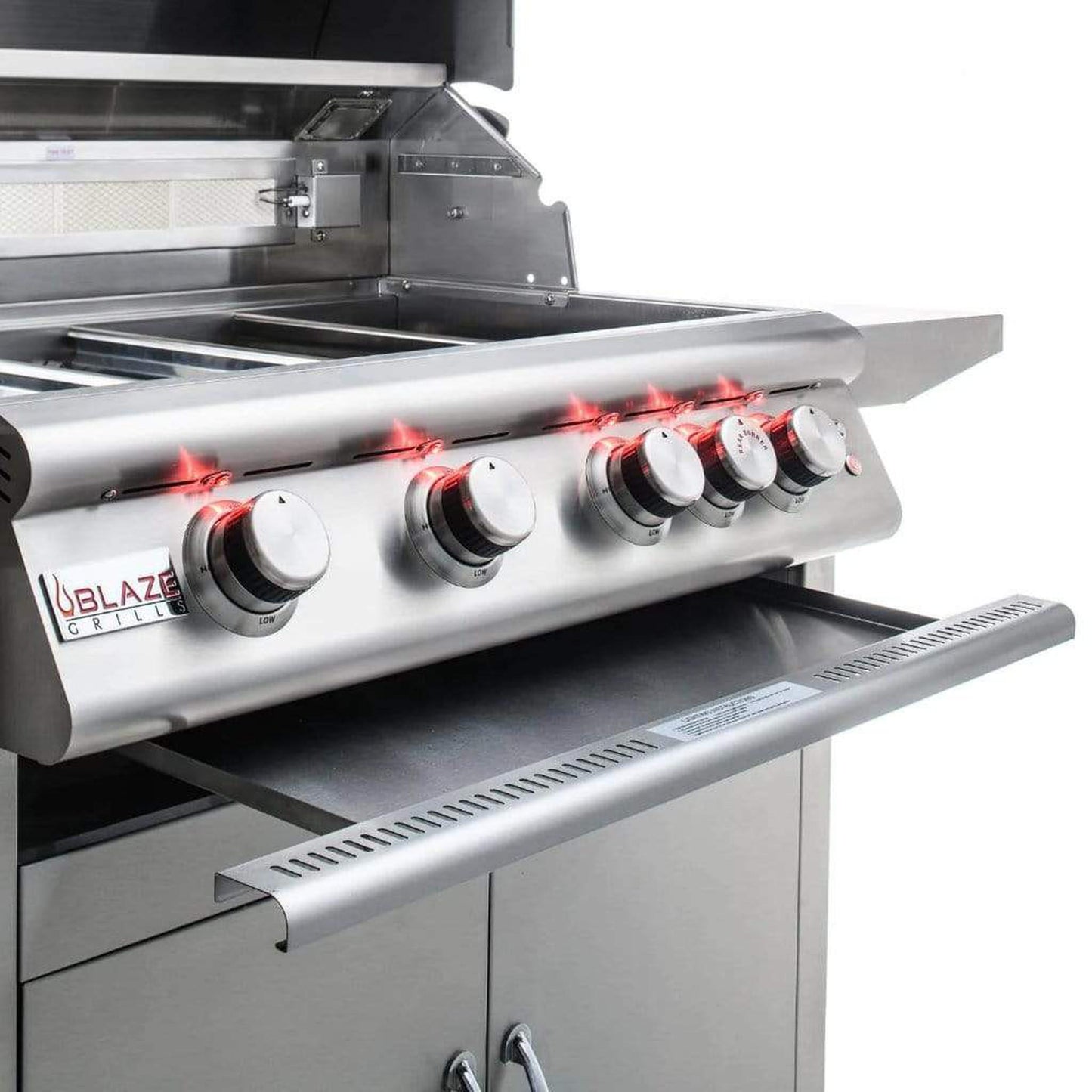 Blaze 32" 4-Burner Premium LTE Freestanding Gas Grill with Rear Infrared Burner & Grill Lights