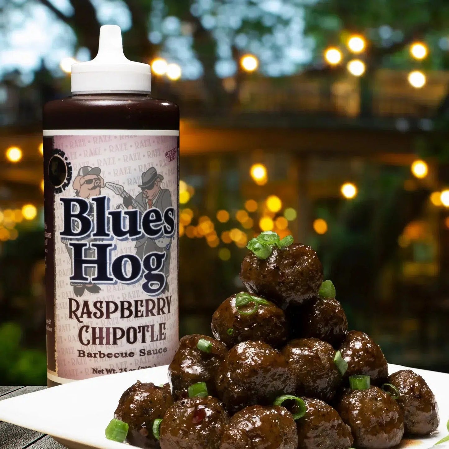 Blues Hog 25 oz. Squeeze Bottle Raspberry Chipotle BBQ Sauce - 6 pack