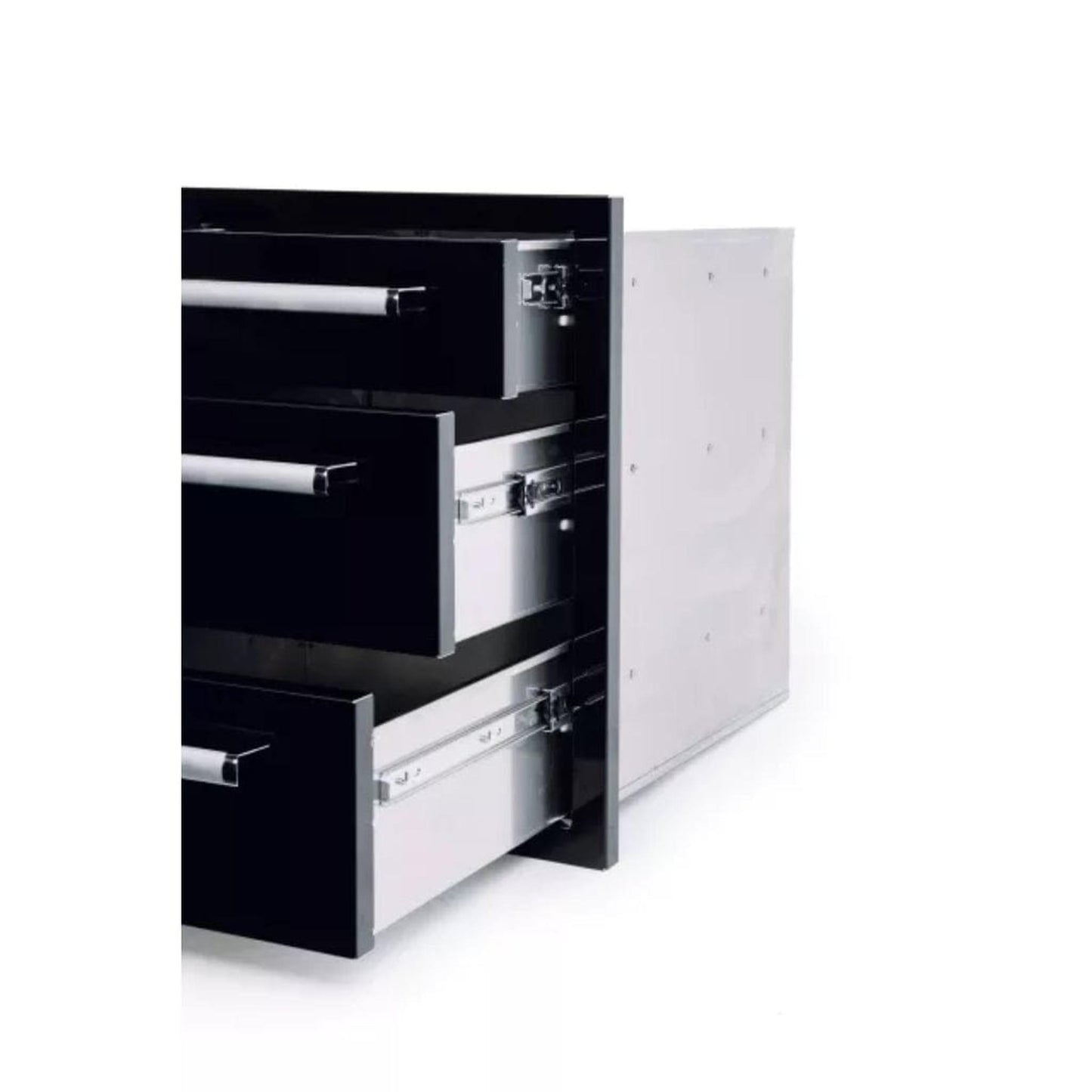 Bonfire Outdoor 17" Black Vertical Triple Drawer