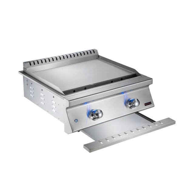 Bonfire Outdoor 28" 2-Burner Built-In Liquid Propane Gas Griddle