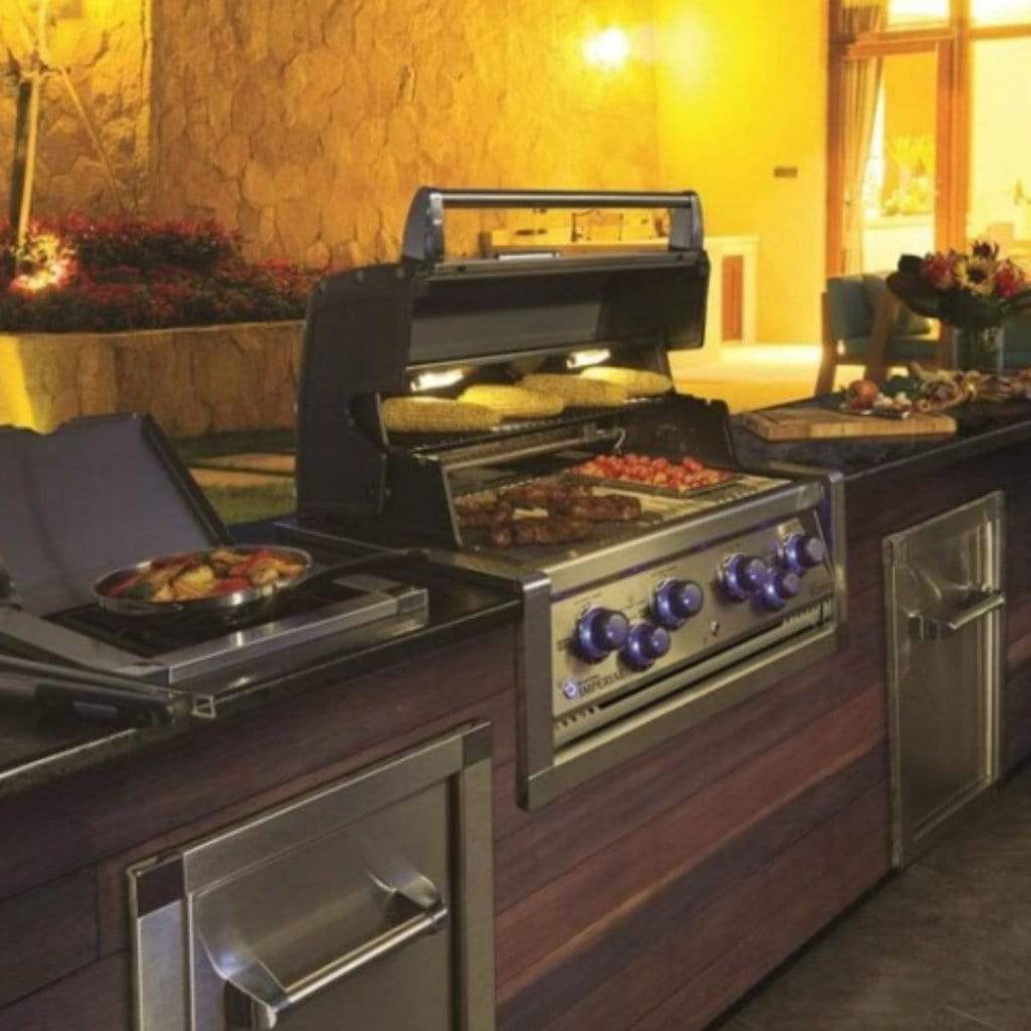 Broil King 31" 4-Burner Imperial S 490 Built-In Gas Grill w/ Side Burner & Rear Rotisserie Burner