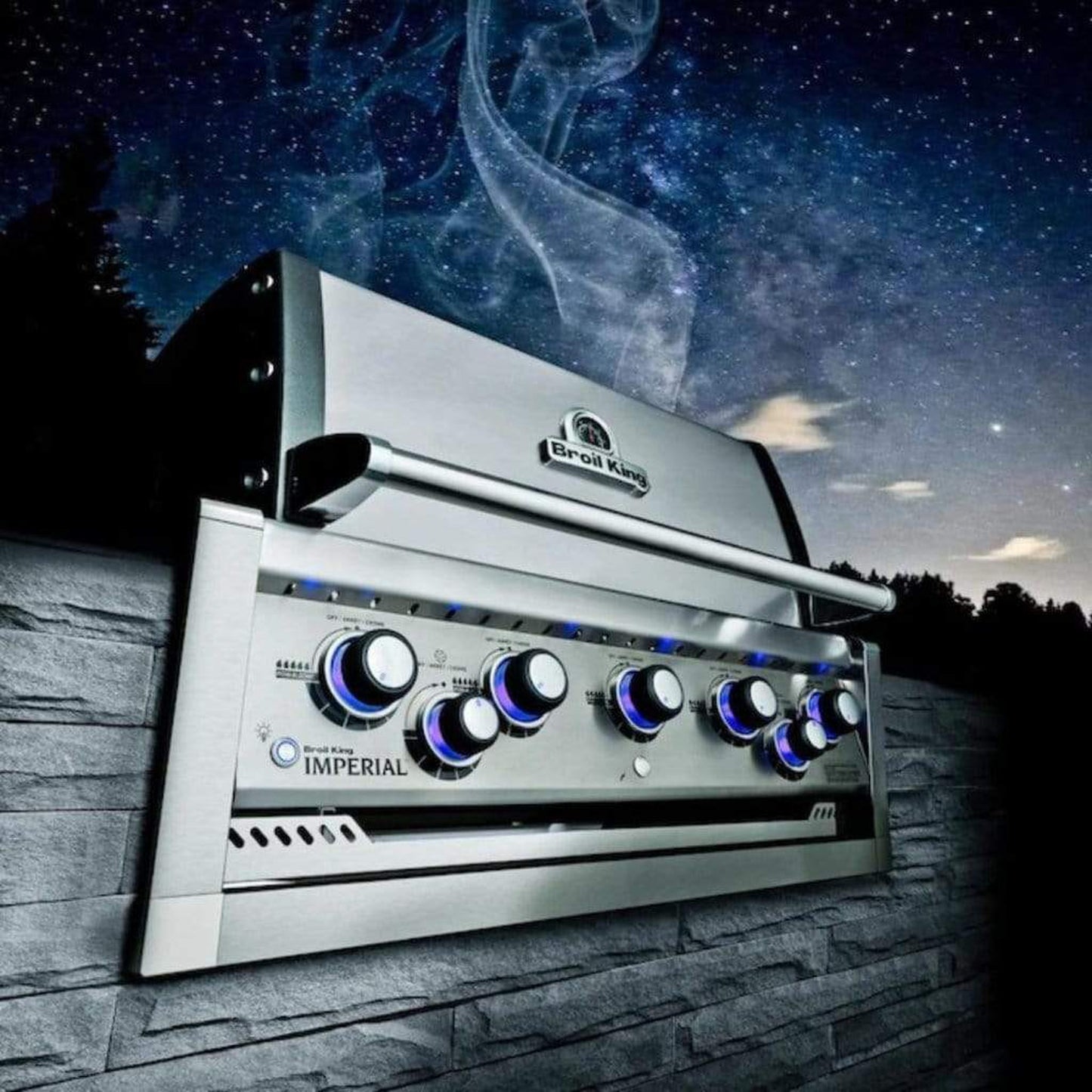 Broil King 37" 5-Burner Imperial S 590 Built-In Gas Grill w/ Side Burner & Rear Rotisserie Burner