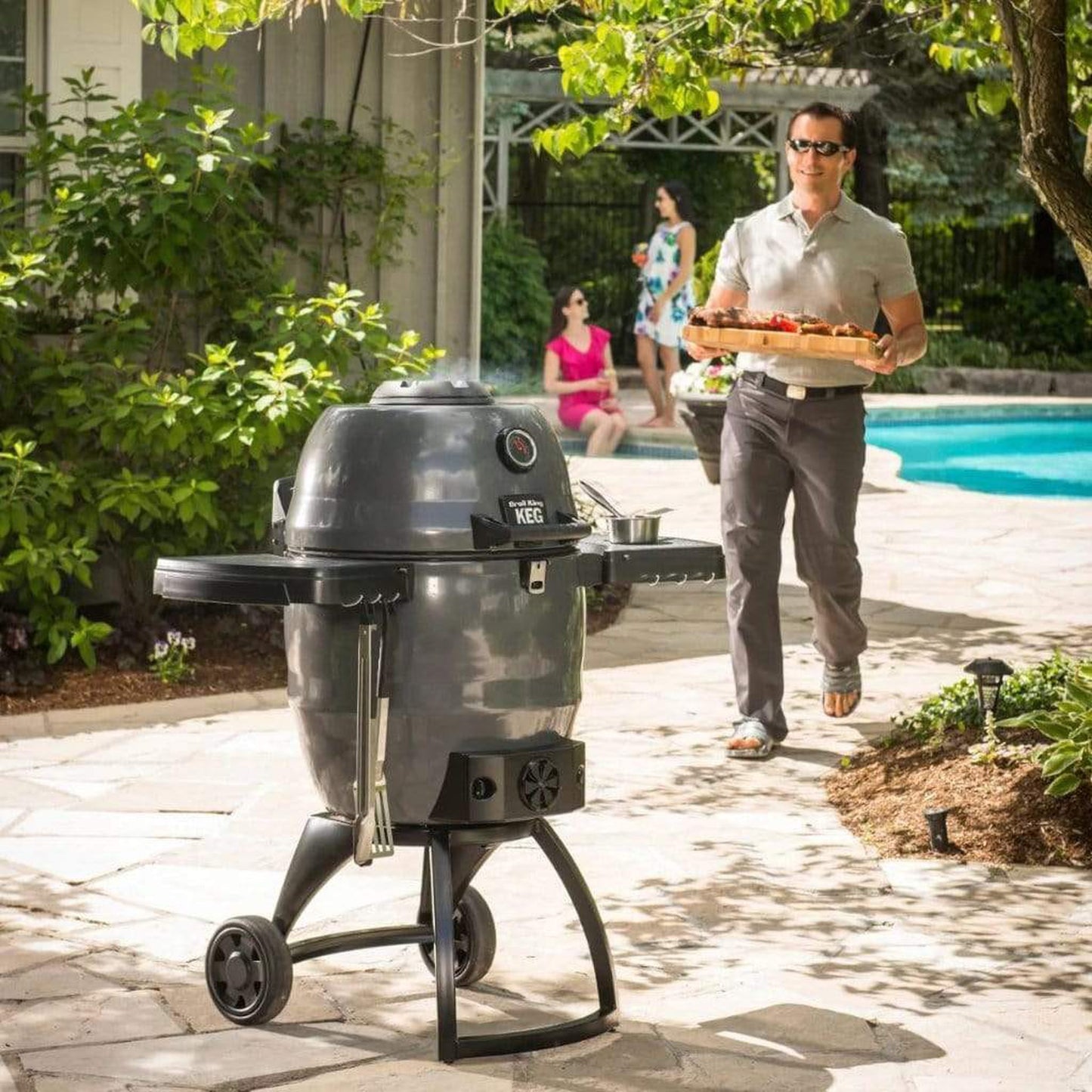 Broil King 41" Metallic Charcoal Grey Keg 5000 Kamado Charcoal Grill