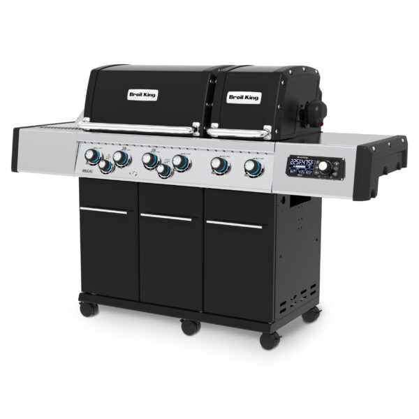 Broil King Regal Q 690 Pro IR 70" Black Propane Gas Grill With iQue Technology