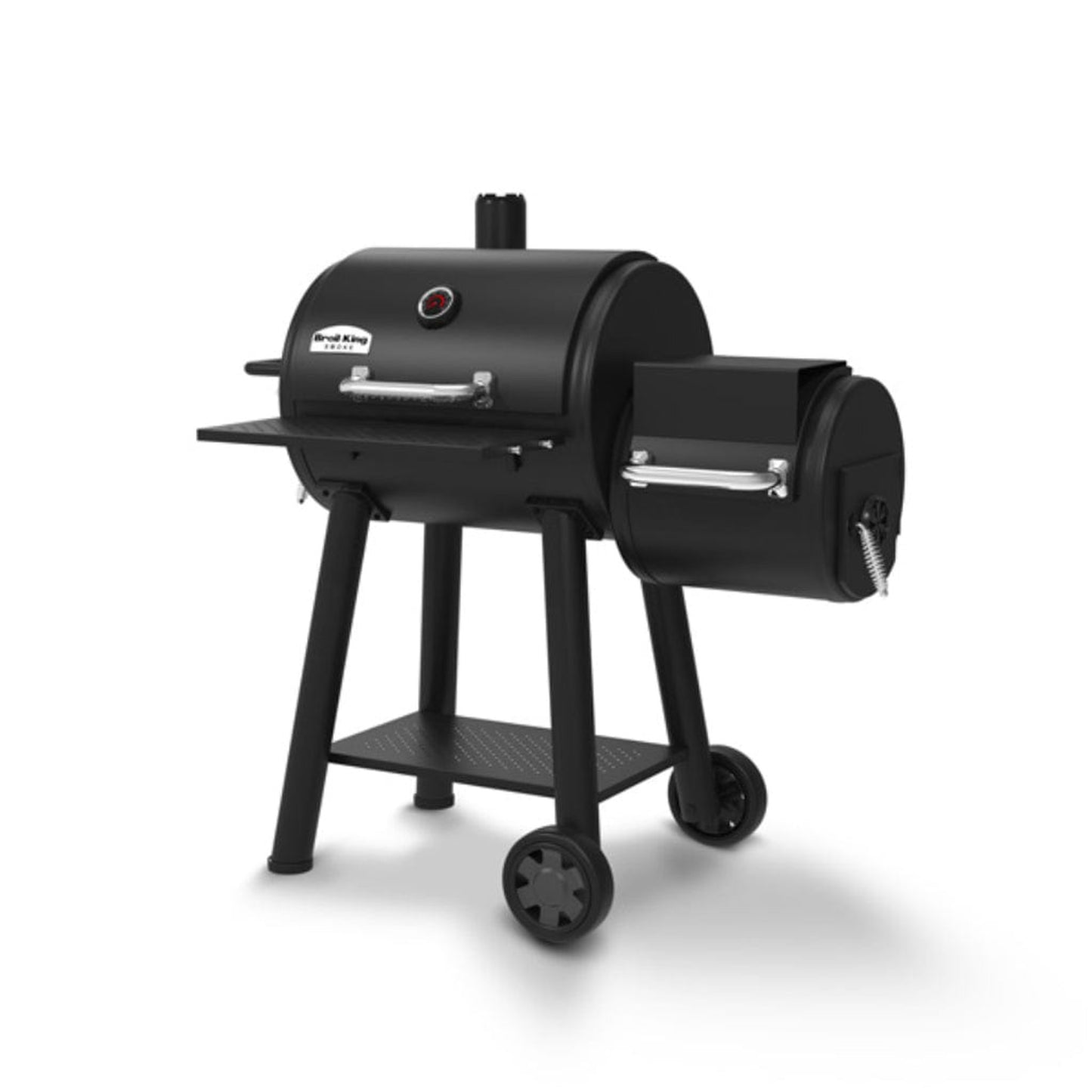 Broil King Smoke 50" Black Regal Offset 400 Charcoal Smoker/Grill