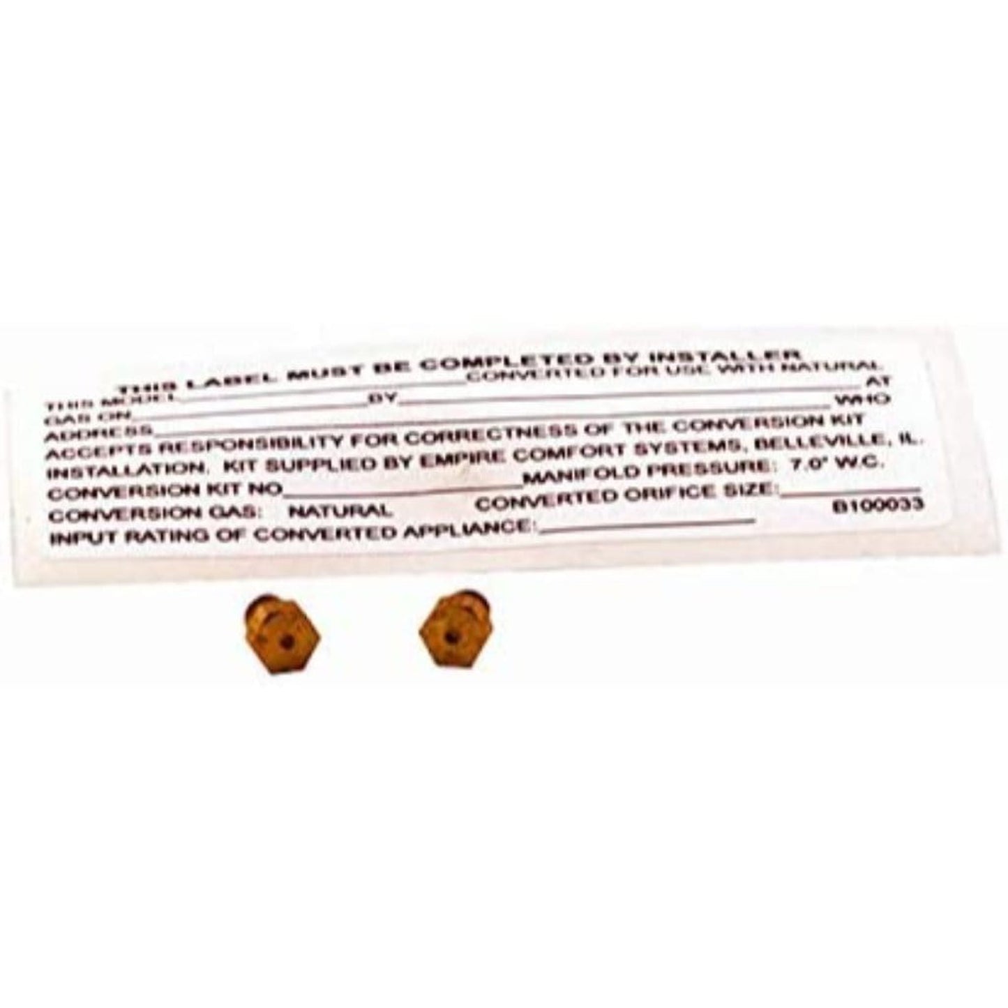Broilmaster BCK1004 Propane to Natural Gas Conversion Kit