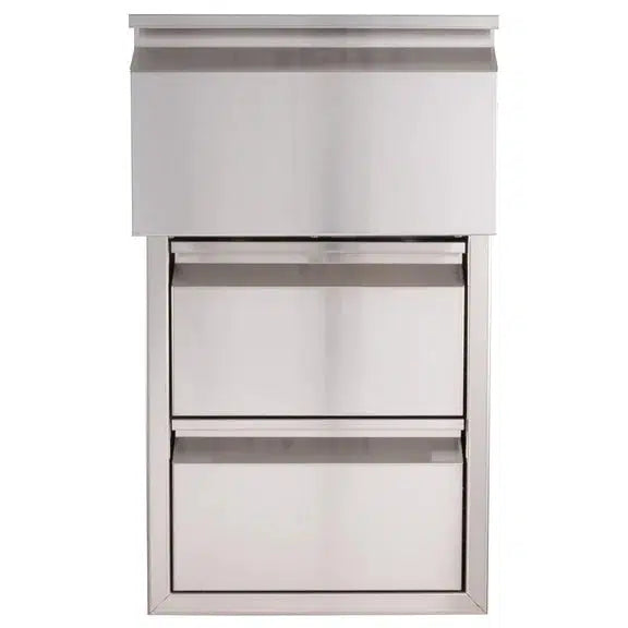 Buck Stove Outdoor 16" Stainless Steel Triple Access Drawer