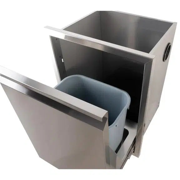 Buck Stove Outdoor 20" Stainless Steel Roll-Out Trash & Propane Tank Drawer