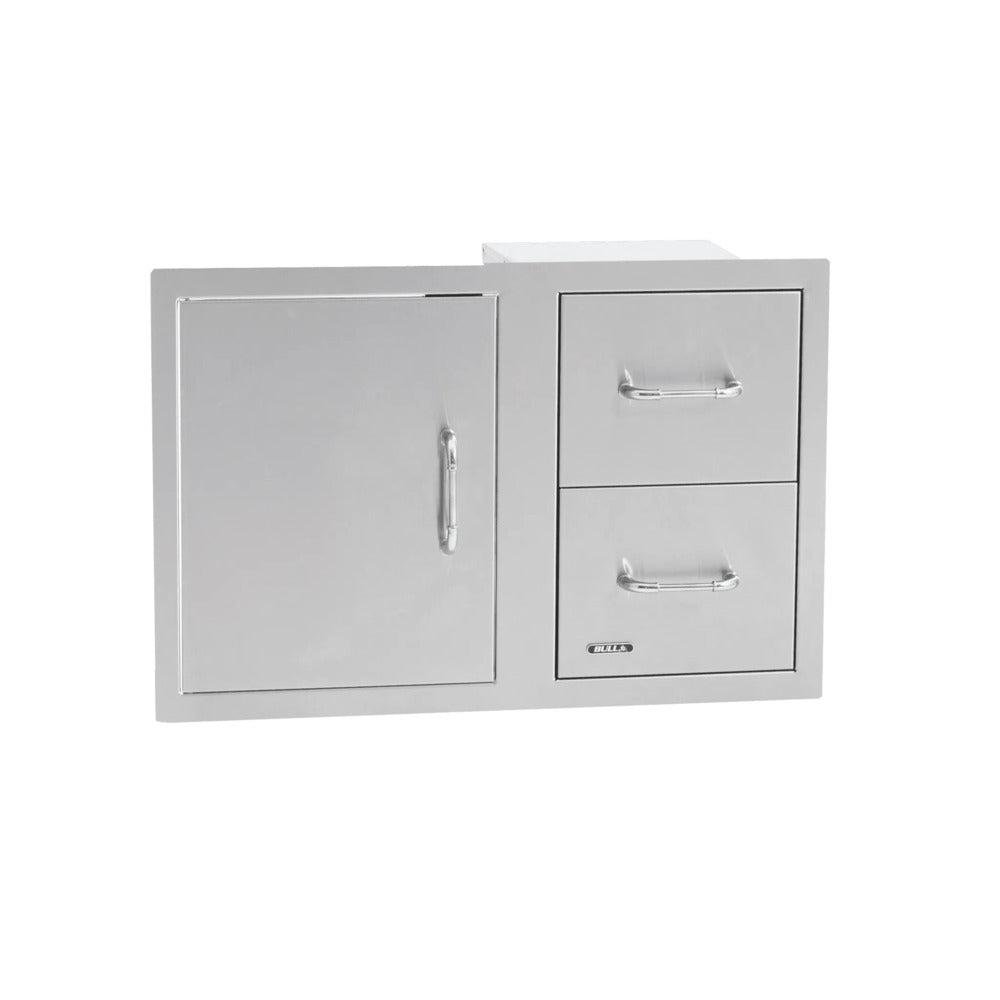 Bull 30" Stainless Steel Reversible Door/Drawer Combo With Reveal