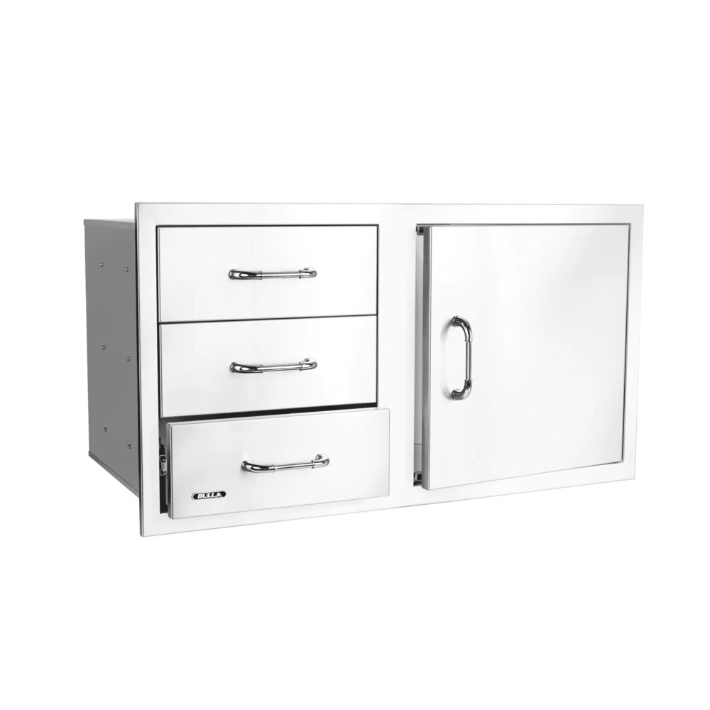 Bull 38" Stainless Steel 3 Drawer Door Combo With Reveal