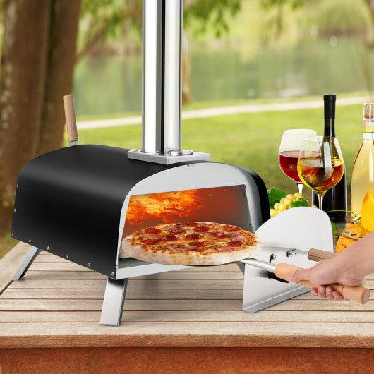 Costway 12 Multi-fuel Pizza Oven Propane & Wood Fired Pizza Maker