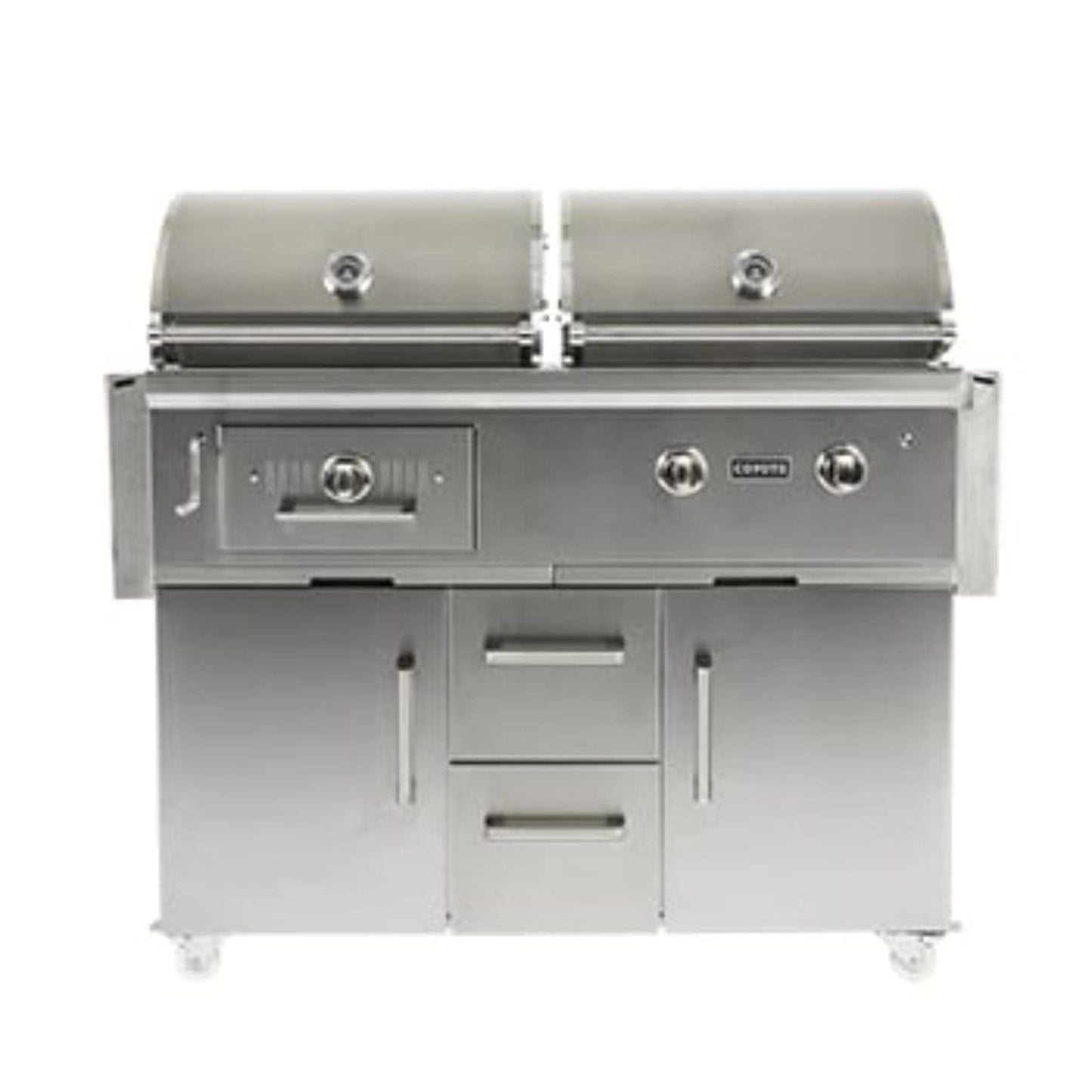 Coyote 50" Gas and Charcoal Hybrid Grill Cart