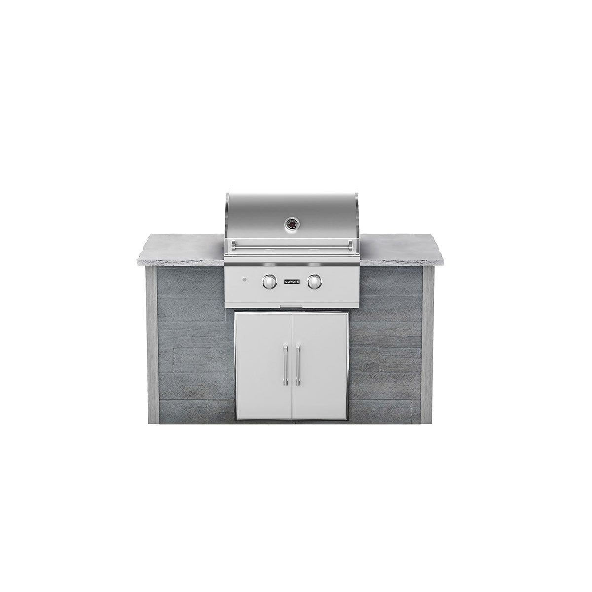 Coyote RTA 5ft Gray Weathered Wood Grill Island
