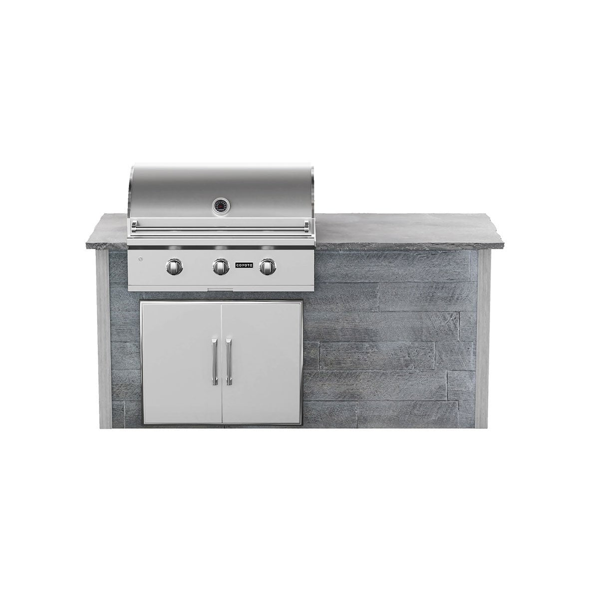 Coyote RTA 6ft Gray Weathered Wood Grill Island