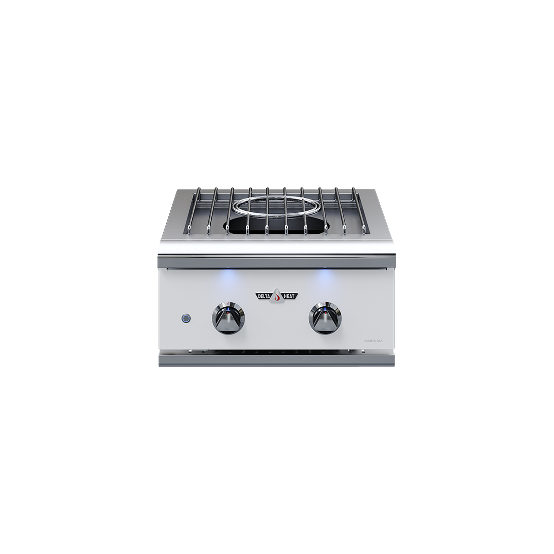 Delta Heat 22" White Control Panel Stainless Steel Construction Liquid Propane Gas Power Burner