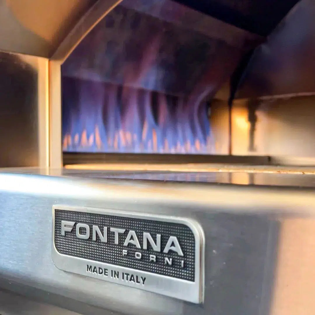 Fontana Forni Napoli 31" Anthracite Countertop Hybrid Gas & Wood Pizza Oven