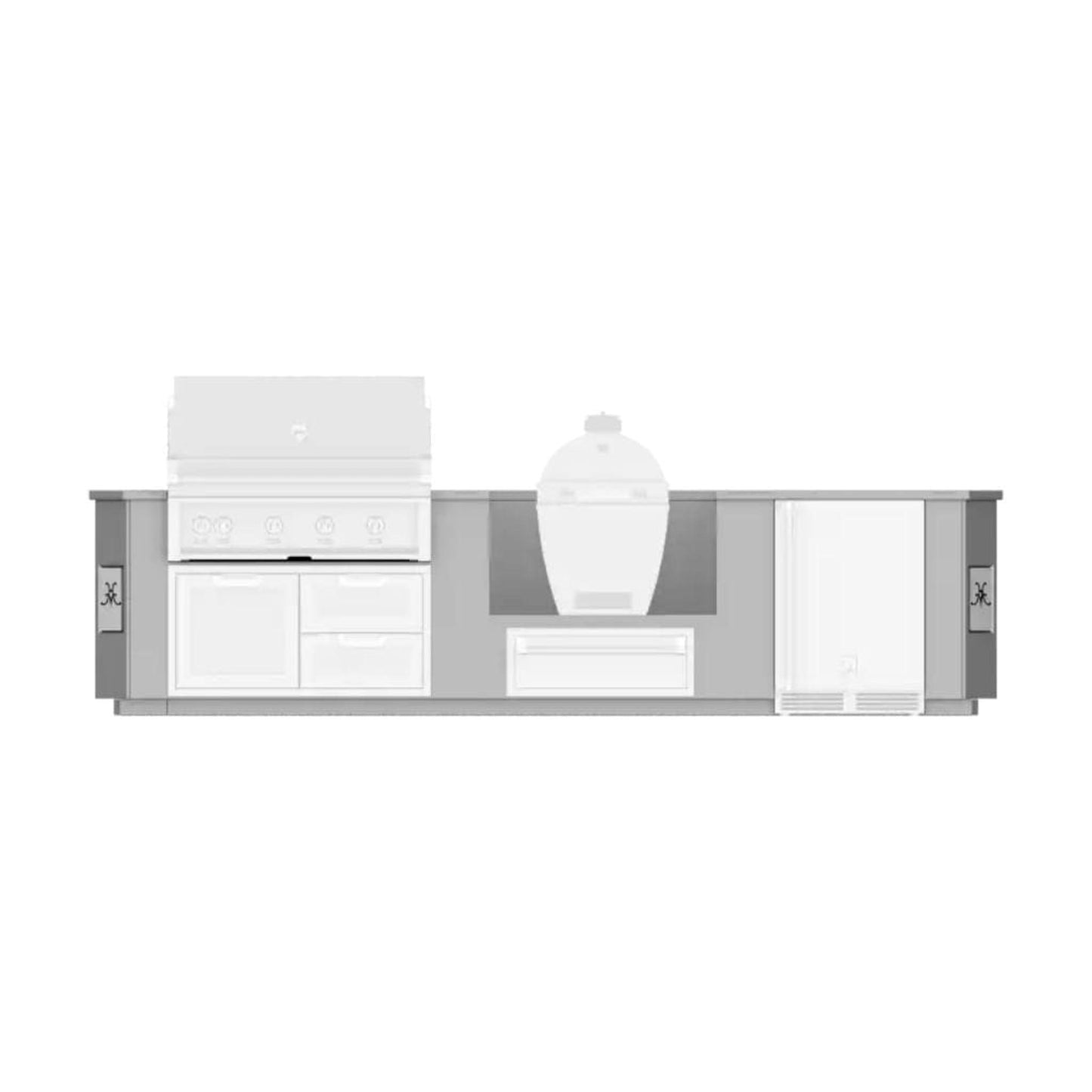 Hestan 12' Outdoor Living Suite with Egg Shaped Smoker/Grill - GE Series