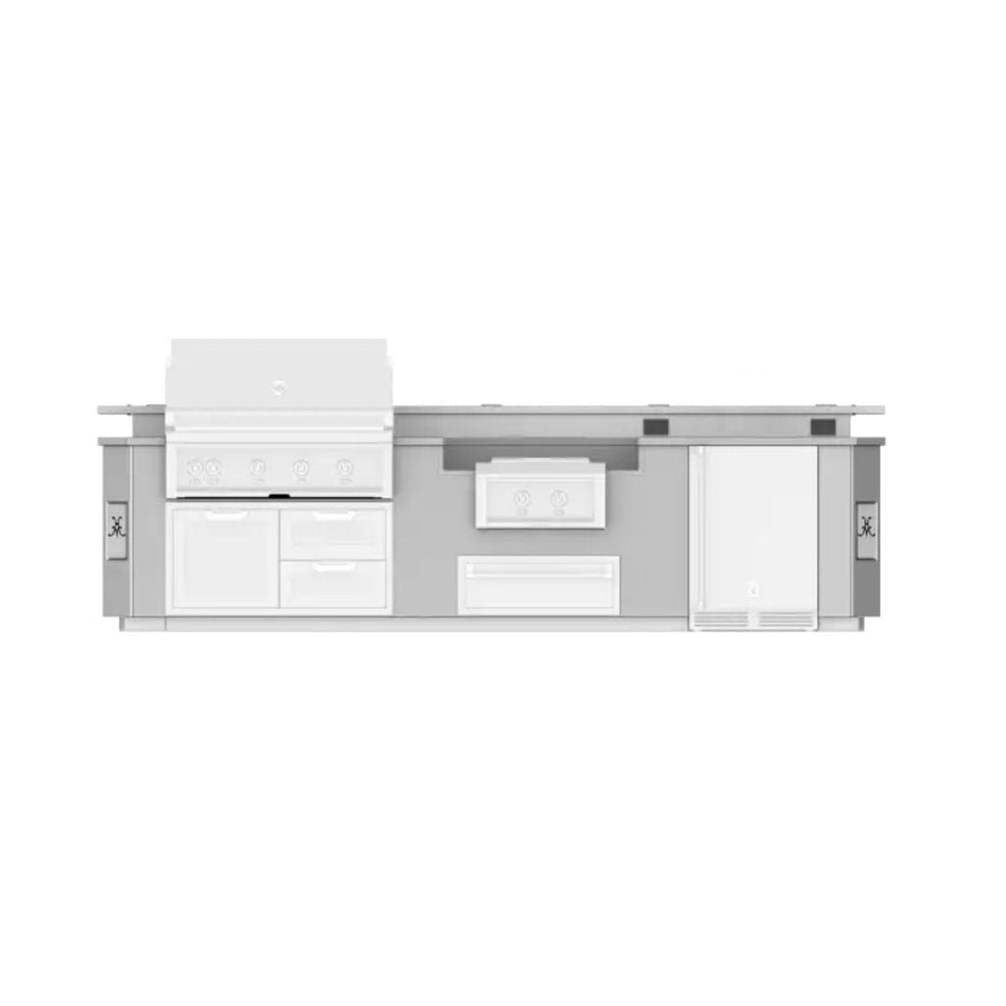Hestan 12' Outdoor Living Suite with Power Burner and Bar - GE Series