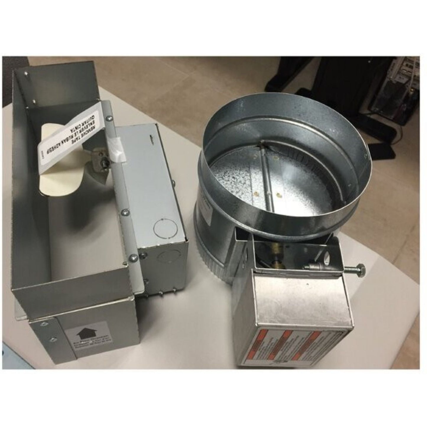 Hestan Contains 6" Round Switch Duct plus 6" Round Motorized Damper