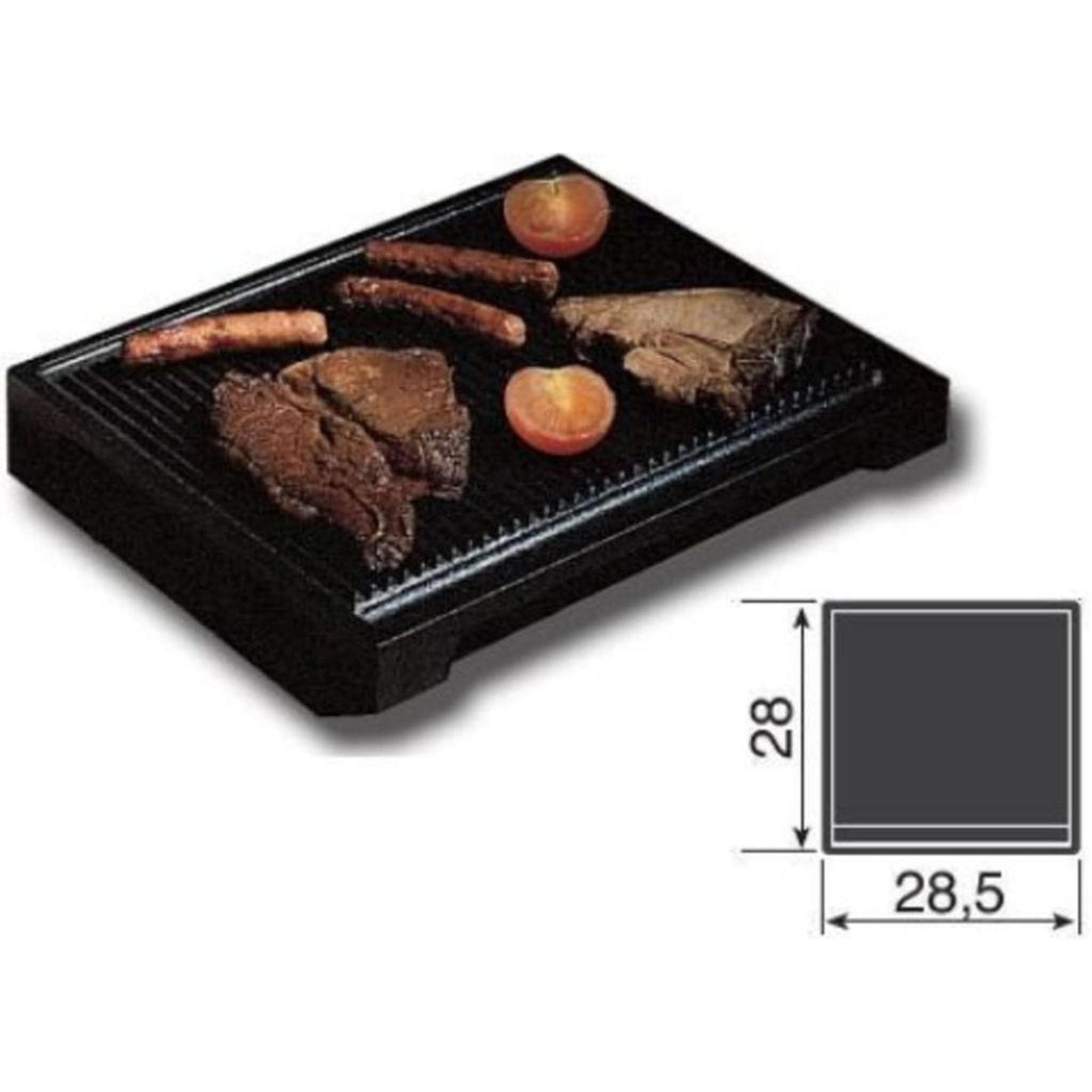 ILVE 28" Small Flat Cast Iron Steak Grill Pan