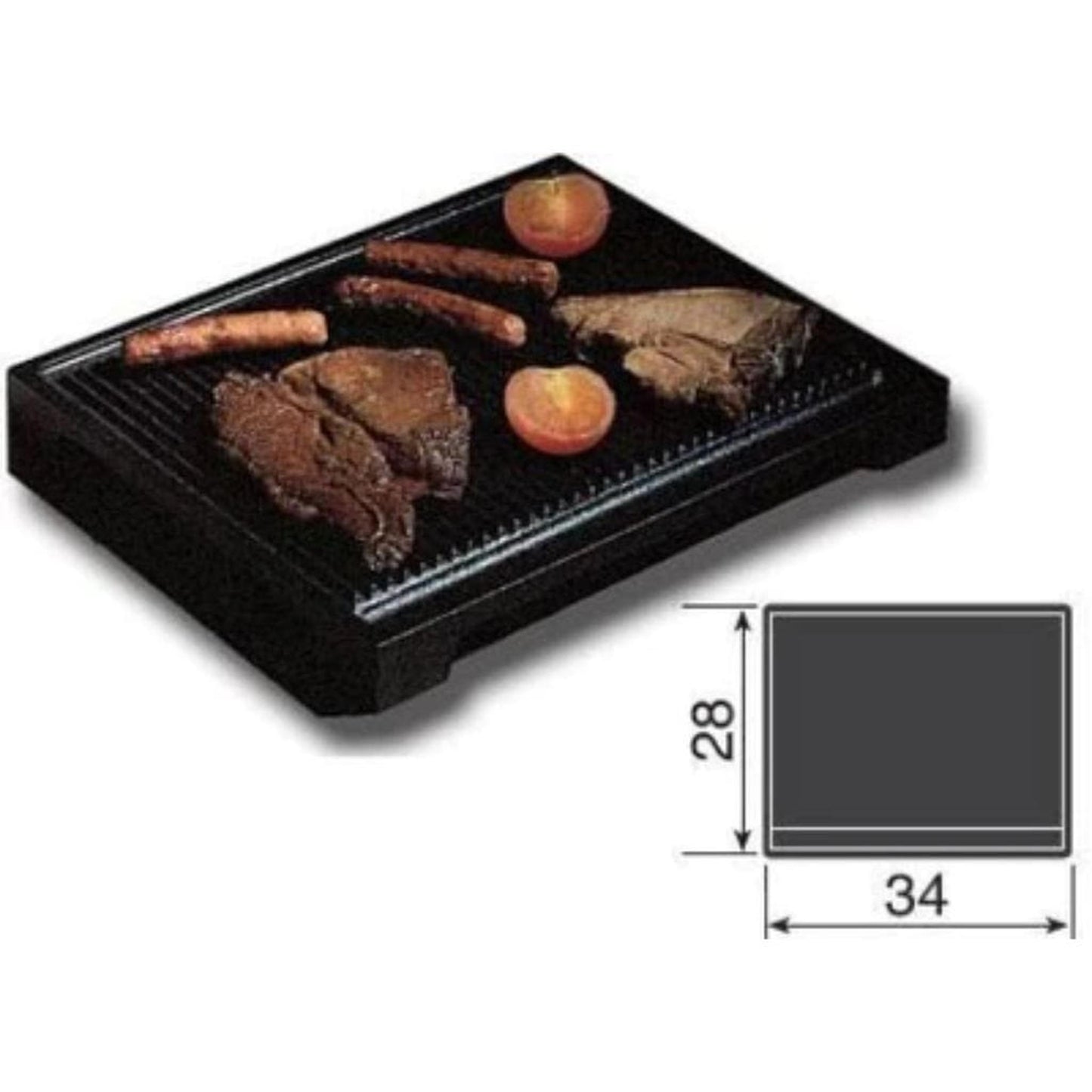 ILVE 34" Large Flat Cast Iron Steak Grill Pan