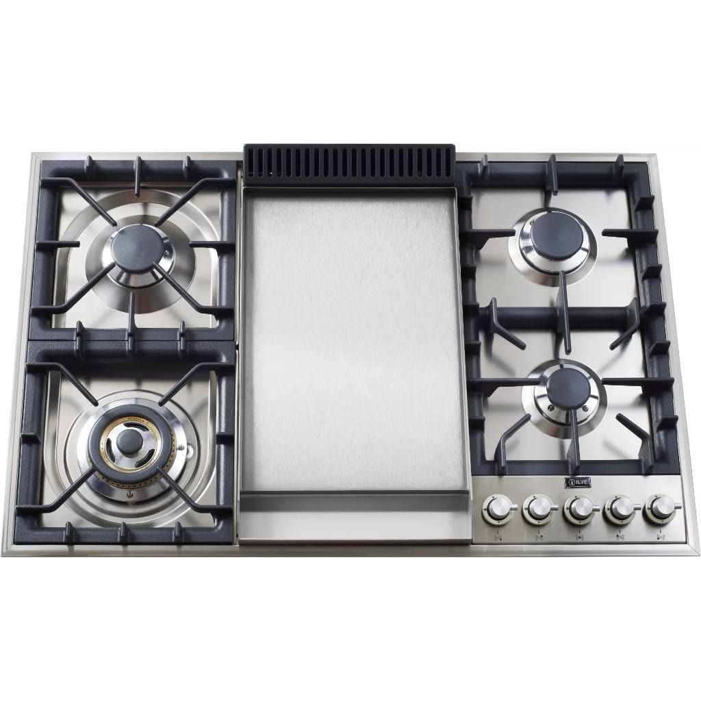 ILVE 36” 5-Burners Gas Cooktop with Griddle